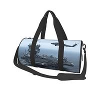 CARRDKDK Borsa da viaggio cilindrica di grande capacità, graziosa borsa da palestra che può contenere scarpe per donne e uomini, borsa stampata con finestra rotta per vacanze, fitness, allenamento