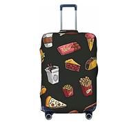 CARRDKDK Copertura per valigia con stampa di cuccioli di Pomeranian, copertura protettiva per bagagli, con elevata elasticità (S, M, L, XL), Bevanda di hamburger di coscia, XL(37.2''H x 27.7 ''W)