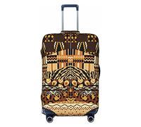CARRDKDK Copertura per valigia con stampa di cuccioli di Pomeranian, copertura protettiva per bagagli, con elevata elasticità (S, M, L, XL), Patchwork in stile africano., S(26''H x 19''W)