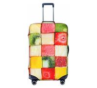 CARRDKDK Copertura per valigia stampata con finestra rotta, protezione per bagagli, copertura per bagagli individuale con elevata elasticità (S, M, L, XL), Kiwi Anguria, XL(37.2''H x 27.7 ''W)