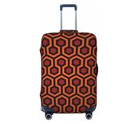 CARRDKDK Copertura per valigia stampata con finestra rotta, protezione per bagagli, copertura per bagagli individuale con elevata elasticità (S, M, L, XL), Lingge, L(35.6''H x 24.2''W)
