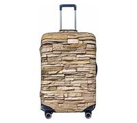 CARRDKDK Copertura per valigia stampata con formula matematica, protezione per bagagli, copertura per bagagli individuale con elevata elasticità (S, M, L, XL), Muro di mattoni rocce rustiche, S(26''H