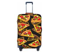 CARRDKDK Galaxy Green - Copertura per valigia con stampa, protezione per bagagli, copertura per bagagli individuale con elevata elasticità (S, M, L, XL), Pizza 3D., XL(37.2''H x 27.7 ''W)
