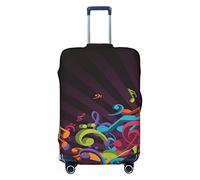 CARRDKDK Galaxy Green - Copertura per valigia con stampa, protezione per bagagli, copertura per bagagli individuale con elevata elasticità (S, M, L, XL), Sfondo musicale, XL(37.2''H x 27.7 ''W)