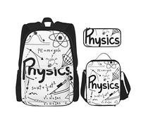 CARRDKDK Supernatural Inspiration - Set di 3 zaini per la scuola, con portapranzo e astuccio, per ragazzi e ragazze, Stampa Fisica, Taglia unica