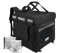 CarreGas Borsa termica per la consegna di cibi caldi, di alta qualità, 53 x 30 x 28 cm, adatta per cibi freddi e caldi, pizze, ristoranti, Uber Eats, borsa per la consegna di picnic, borsa della spesa