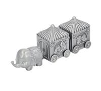 Carreggiata per elefanti Keepsake Box per denti per bambini, materiale in lega con squisito artigianato, decorazione e idea uniche, comprende 2 carrozze e statua di elefante,