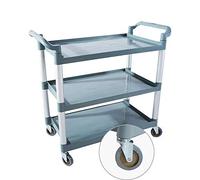 Carrelli a mano Carrello per salone di bellezza Carrello Carrello multiuso con 3 ripiani su ruote, Carrello per attrezzi in plastica grande più spesso da 220 libbre Carrello per catering con doppia ma