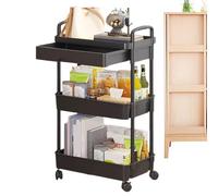 Carrelli di stoccaggio - Carrelli di rotolamento di stoccaggio, carrelli di stoccaggio con cassetti, carrelli di rotolamento | Carrello per spuntini con ripiano a 3 livelli