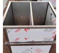 Carrelli di Stoccaggio in Acciaio Inossidabile a Due e Quattro Scomparti, Contenitore for Riso e Farina in Acciaio Inossidabile su Ruote, for Uso Commerciale Domestico(65*65*70 points 2 grids)