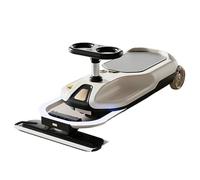 Carrelli Go-kart for la pulizia con rimorchio, lavapavimenti staccabile, batteria da 12 V, for interni ed esterni, portatile, elettrico, auto con ruote Macchinine(Svart,No trailer 12V4.5 battery)