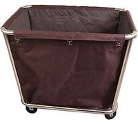 Carrelli mobili, carrello da servizio per la casa, cesto portabiancheria in acciaio inox, carrello di servizio alberghiero con ruote silenziose, marrone/90 x 65 x 80 cm