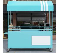 Carrelli mobili per venditori di cibo di strada, carrelli alimentari con tenda, bancarella del mercato in anticipo, in vendita Torte/Frutta/Fiori/Usa, per Farmers Market/Street (rosa, 120 cm)