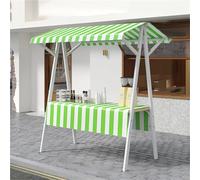 Carrelli per bancarelle del Mercato, Carrello Pieghevole per Alimenti con Ruote, bancarella per venditori all'aperto Adatta a Tutte Le Stagioni, Carrello Mobile per Eventi, Design in Ferro v