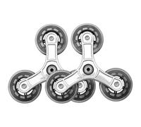 Carrelli per la Spesa Con 2 Ruote Triangolari in Acciaio Inossidabile - Ruote per Arrampicata Scale, Sostituzione Rotelle Silenziose Rotabili per Carrello