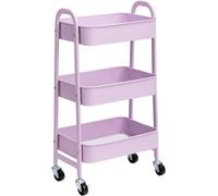 Carrelli Portaoggetti in Metallo Carrello Cucina 3 Piani, Organizer Carrello Sca