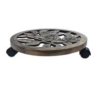 Carrelli Portavasi 6 pz Bronzo 38 cm in Plastica