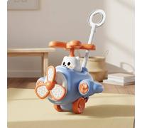 Carrellino a Spinta a Forma di Aereo Ruote Antiscivolo per Interno, Esterno