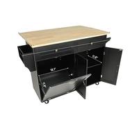 carrellino cucina Isola da cucina con rotelle, armadietto per rifiuti da cucina, contenitore inclinabile con ribaltina, carrelli mobili con isole di stoccaggio Carrello(Black)