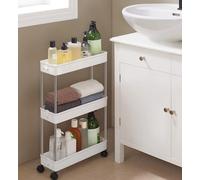 Carrellino da Bagno Slim Salvaspazio 40x13.5 H 60cm Bianco Accessori da Bagno