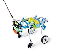 Carrellino per Cani e Cuccioli con Problemi alle Zampe Anteriori/Zampe Posteriori, Sedia a Rotelle Supporto per Animale Domestico Anziani/Feriti/Disabili, Carrello per Sorreggere Tronco, 4~10 kg