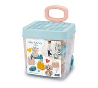 Carrellino Porta Costruzioni 40 Pezzi Colori Tenui