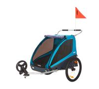 Carrellino rimorchio bici per bambino THULE Coaster XT bike trailer+Stroll- Blue
