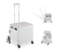 Carrellino Spesa Cestino Trolley Ruote Scendiscale Carrello Portaspesa max. 50kg