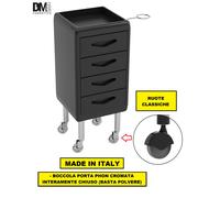 CARRELLO 230 CLOSED PER PARRUCCHIERE BARBIERE MADE IN ITALY + PORTA PHON CROMO