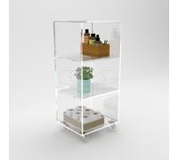 Carrello 45x60 mobiletto salvaspazio servitore in plexiglass