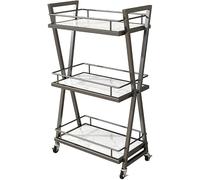Carrello a 3 livelli con ruote, organizer mobile per salone di bellezza, manicure e utilità