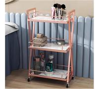 Carrello a 3 livelli con ruote, organizer mobile per salone di bellezza, manicure e utilità