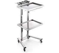 Carrello a 3 ripiani in acciaio inox con ruote, versatile carrello multiuso per cucina, casa, salone, organizer multifunzionale per una facile mobilità e risparmio di spazio