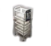 Carrello a 4 cesti modello Miami in acciaio inox e plastica