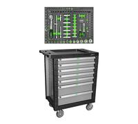 CARRELLO A 7 CASSETTI CONSENZA UTENSILI - GREY + 14296Y MODULO 108 PEZZI
