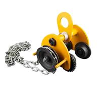 Carrello A Catena A Doppia Ruota Da 1 Tonnellata A 5 Tonnellate, Paranco Garage In Lega Di Acciaio For Impieghi Gravosi For Rettilinei Curvi(6600lbs)