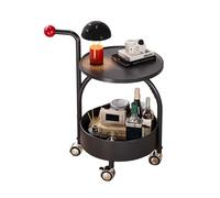 Carrello a due livelli con ruote, scaffale mobile per casa, ufficio e uso commerciale