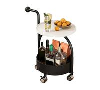 Carrello a due livelli con ruote, scaffale mobile per casa, ufficio e uso commerciale