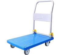 Carrello a mano a base piatta resistente - Carrello pieghevole con manico in metallo e ruote silenziose per uso in ufficio e libreria