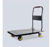 Carrello a mano a pianale - Heavy Duty Metal Platform Truck con ruote girevoli a 360° e maniglia pieghevole per il trasporto di grandi carichi