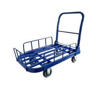 Carrello a mano pieghevole con guardrail, silenzioso, per un facile trasporto, piattaforma pieghevole compatta per rimorchio, ideale per bancarelle e consegne rapide (piccolo)