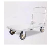 Carrello a mano pieghevole resistente carrello a pianale portatile per casa, ufficio, supermercato e magazzino, argento 90 x 60 x 87 cm