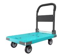 Carrello a mano pieghevole resistente - Carrello con piattaforma con ruote girevoli, carrello portatile a base piatta per ufficio e trasloco, carrello a mano pieghevole per un facile trasporto