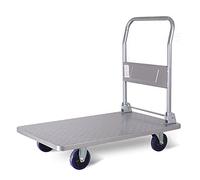 Carrello a mano pieghevole resistente, con piattaforma in acciaio con ruote girevoli, maniglia ergonomica per un facile spostamento, ideale per bagagli, vasi da fiori e merci (capacità 350 kg)