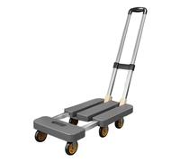 carrello a mano, Telaio retrattile, tirante regolabile, resistente e durevole, adatto for spostamenti, viaggi, shopping(Gray)