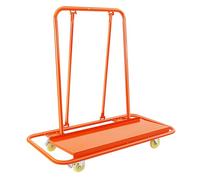 Carrello a pannello in acciaio Q235, con trave a forma di L, carrello per cartongesso, carrello per cartongesso, ruote silenziose, peso massimo 2200lbs, arancione