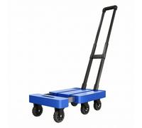 Carrello A Pianale Con Maniglia, Carrello Pieghevole A 6 Ruote, Base Compatta,