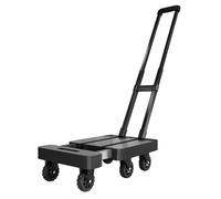 Carrello A Pianale Con Maniglia, Carrello Pieghevole A 6 Ruote, Base Compatta,