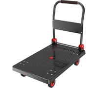Carrello a piattaforma, Carrello a pianale pieghevole con 4 ruote e maniglia in metallo di varie dimensioni(73mute4)