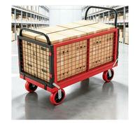 Carrello A Piattaforma Pieghevole 4-in-1 Con Gabbia 4 Ruote Girevoli | Carrello A Piattaforma Con Gabbia, Carrello A Spinta per Spesa, Lavanderia, Garage E Magazzino(90x60x70 cm)
